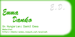 emma danko business card